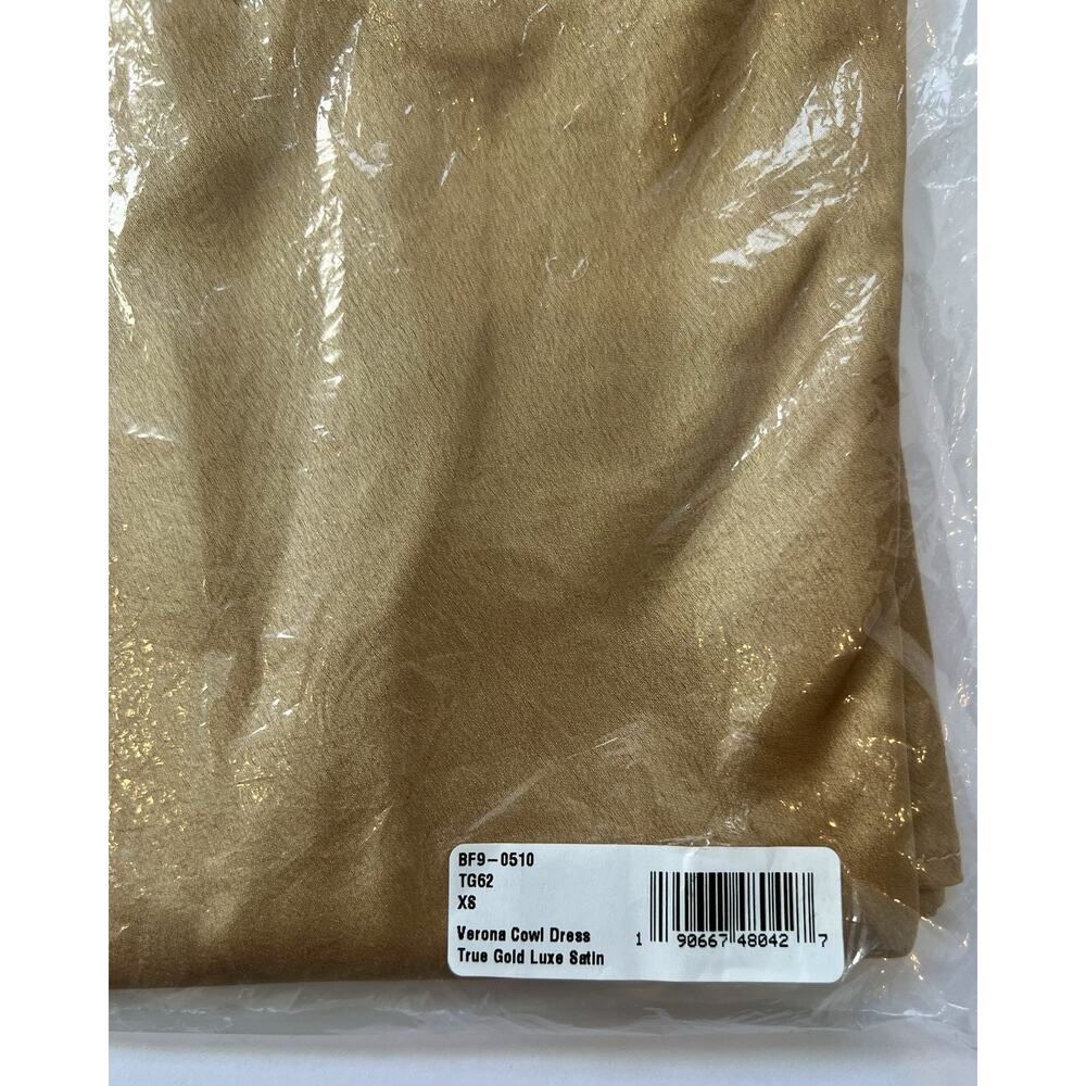 Show Me Your Mumu Verona Cowl Bridesmaid Slip Dress True Gold Luxe NWT$168 XS - Picture 8 of 8